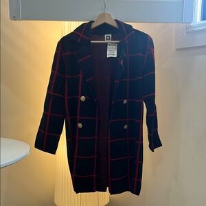 Anne Klein Black and Red Blazer with Classic Tailored Design